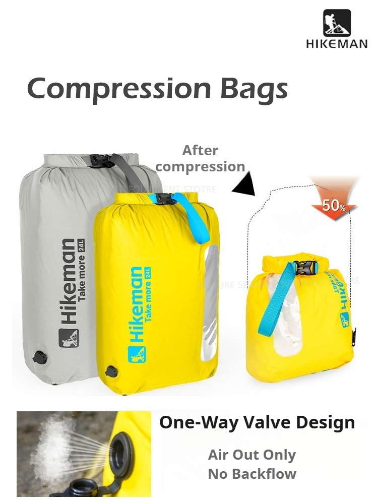 Dry Bag Roll Top - حقيبة ضغط فراغية من HIKEMAN مع