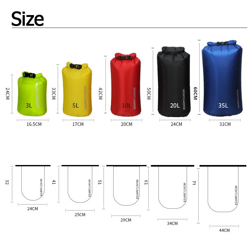 خفيفة كيس جاف 3/5/10/20/35L ال - مراجعة Dry Bag Roll Top وسعره