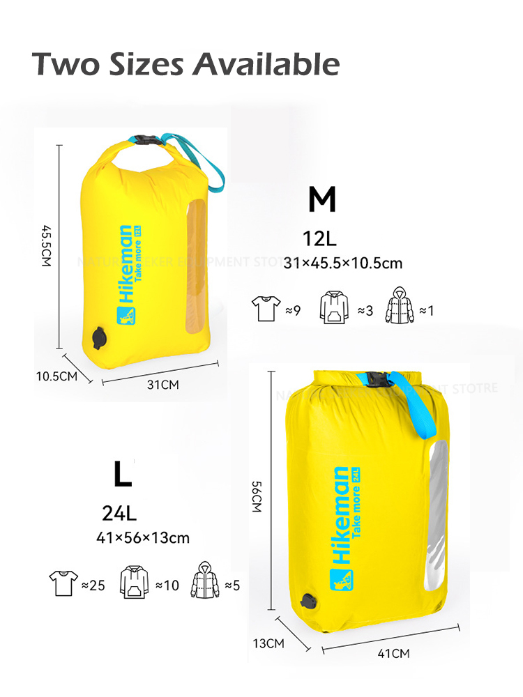 حقيبة ضغط فراغية من HIKEMAN مع - مراجعة Dry Bag Roll Top وسعره
